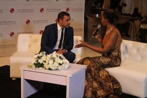 Bolanle Olukanni with Samir Ibrahim, Winner TFAA Prize in Agriculture